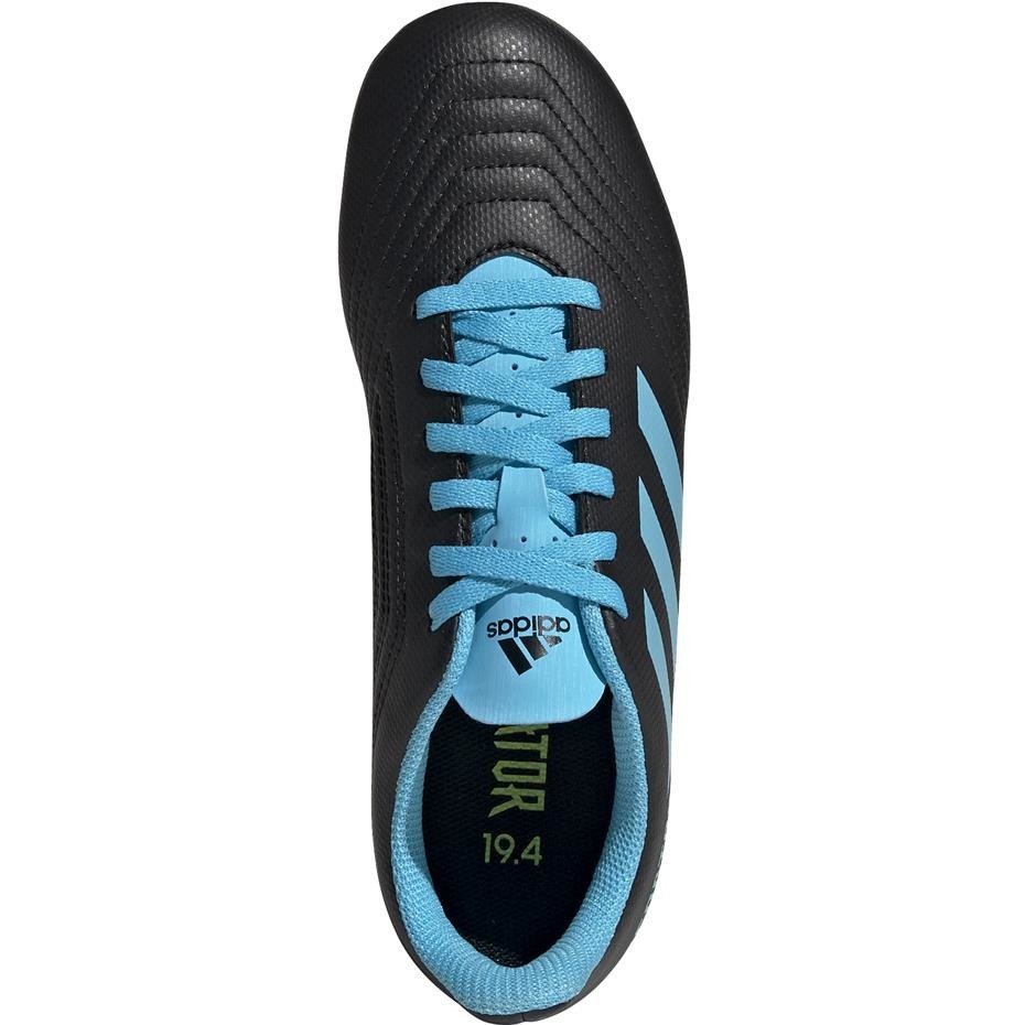 Buty piłkarskie adidas Predator 19.4 FxG JUNIOR czarno niebieskie ...