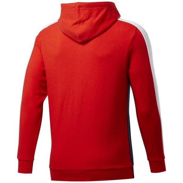 Bluza męska Reebok Te Linear Logo Fz Hoody granatowo-czerwono-biała FU3125