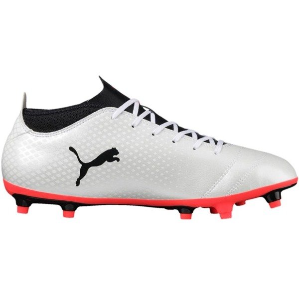 Buty piłkarskie Puma One 17.4 FG biało-czarno-czerwone 104075 01