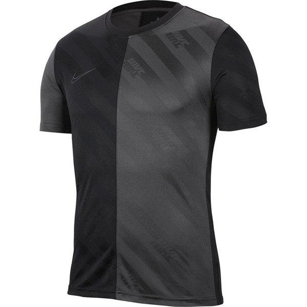 Koszulka męska Nike Dry Academy Top SS AOP szaro-czarna BQ7469 010